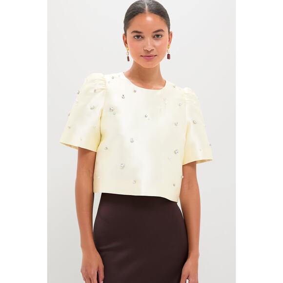 Hunter Bell Tops - NWT Hunter Bell XS Ivory Gem Olivia Top